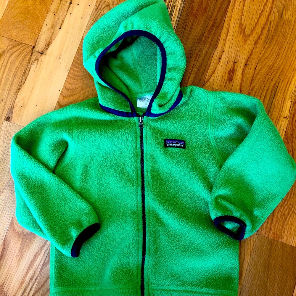 Girl or Boy 3T Patagonia hooded fleece jacket GUC!